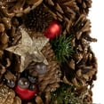 thumbnail image 2 of Northlight Pinecone, Berry and Star Cutouts Christmas Cone Tree Decoration - 17", 2 of 3