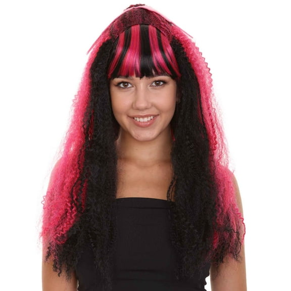 Monster Womens Wig | Horror Long Curly Wig | Premium Breathable Capless Cap