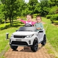 thumbnail image 2 of Geetinfly 12V Licensed Land Rover Kids Electric Ride-On Car, 2 Motors, 3 Speeds, 4.5Ah Battery, Remote Parental Control - White, 2 of 8
