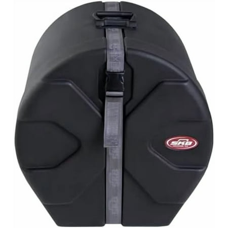 14" x 14" Floor Tom Case with Padded Interior, D-Shaped Drum Design, and Molded in Feet for Upright Positioning and Stability, Black$$Music