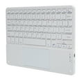 thumbnail image 1 of Teclado inalámbrico Bluetooth táctil multifunción, accesorio externo para computadora, tapa cuadrada de 10 pulgadas (blanco), 1 of 12