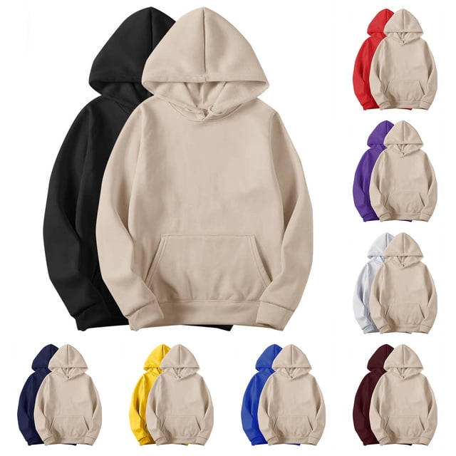 Tranfacy Chandails à Capuche pour Femmes, Chandails à Capuche pour Femmes, 2 Pcs Chandails à Capuche Décontractés pour Femmes Grande Taille avec Poche et Manches Longues