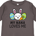 thumbnail image 4 of Inktastic My Nana Loves Me with Bunny and Easter Eggs Boys or Girls Long Sleeve Toddler T-Shirt, 4 of 5