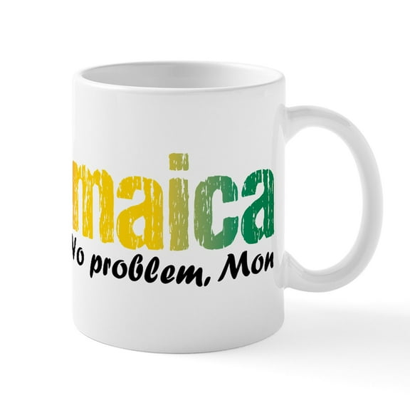 CafePress - Jamaica No Problem Tri Mug - 11 oz Ceramic Mug - Novelty Coffee Tea Cup