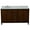 Walnut, variant on MCM 61" Double Rectangle Sink Vanity in Walnut/White Quartz Stone