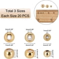 thumbnail image 4 of 60 cuentas de tope de oro de 18 quilates, cuentas deslizantes de silicona, cuentas de goma de latón, cuentas redondas ajustables, cuentas espaciadoras de posicionamiento, 4 of 9