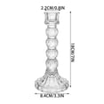 thumbnail image 3 of Vintage Clear Glass Candlestick Holders, Clearance Crystal Taper Candle Stands, Table Centerpiece Decor for Wedding Thanksgiving Christmas Autumn Home Ornaments, 3 of 6