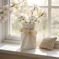 thumbnail image 2 of Ceramic Flower Vase Home Style Plain White for Flower Arrangement Indoor Decoration, 2 of 7