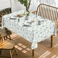 thumbnail image 2 of Fall Tablecloth 60x84 Inch Rectangular, Thanksgiving Autumn Harvest Blue Pumpkins and Leaves Table Cover for Party Picnic Dinner Decor, 2 of 6