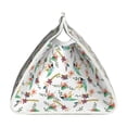 thumbnail image 3 of Lsque Pretty Floral With Leaves Printed Long Tissue Box Cover Holder, Facial Paper Organizer Dispenser,Triangle with Bottom Belt, PVC Leather Decorative Organizer, 3 of 9