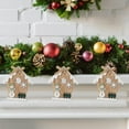 thumbnail image 4 of Peacheart Christmas House Ornaments, Snowman Snowflake Wood House Wooden Cutout Crafts with Ropes, Rustic Christmas Hanging Decorations for Xmas Holiday Wedding Party Farmhouse Home Decor, 4 of 7