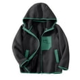thumbnail image 4 of Taqqpue Kids Boys Girls Polar Fleece Jacket with Hood Toddler Outerwear Warm Autumn Winter Youth Coat 4-15Years, 4 of 7