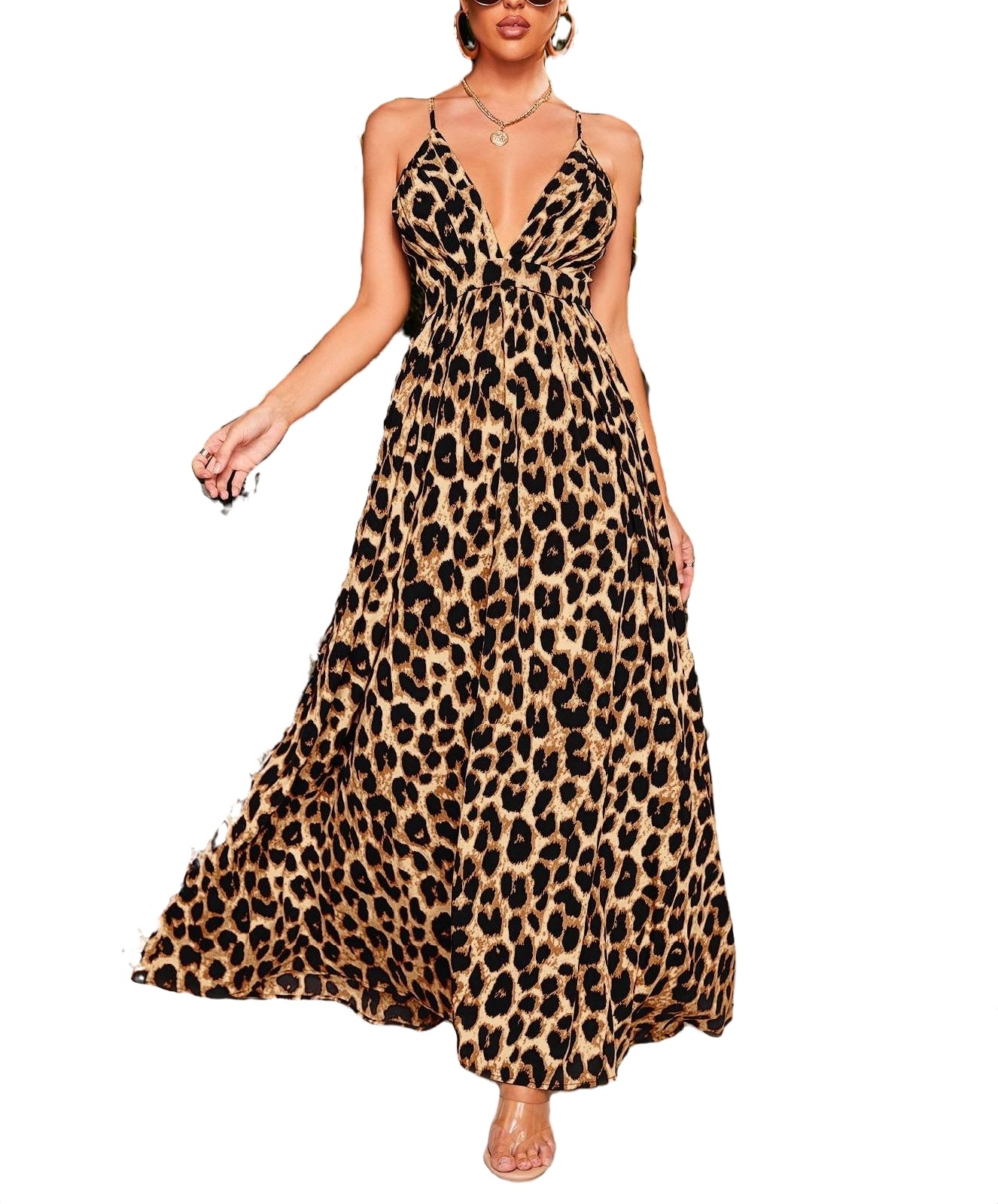 Glamorous leopard cami dress deals