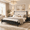 Black, variant on BSHTI King Size Upholstered Platform Bed Frame with Tufted Headboard, Noise-Free Metal Support for Bedroom(Black)