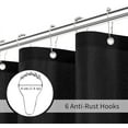 thumbnail image 2 of Stall Shower Curtain Fabric 36 x 72 inch, Polyester Half Size Small Shower Curtain, Water Repellent, Hotel Spa Luxury with 12 Hooks, Machine Washable, Decorative Bathroom Curtain Black 36 x 72, 2 of 6