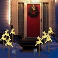 thumbnail image 4 of Xihbxyly Luces Solares Navideñas, Paquete de 5, Decoración para Jardín Exterior, Papá Noel, Copo de Nieve, Patrones de Árboles, Energía Solar, Fácil Instalación, Decoración para Caminos de Jardín, Lu, 4 of 5
