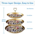 thumbnail image 3 of Fragmented Flowers Elegant Plastic Disc Earring Holder with Iron Pillars, 32cm Height - Dessert Table Display Stand, 3 of 6