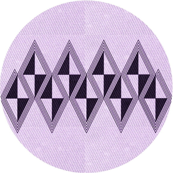 Ahgly Company Indoor Round Patterned Rich Lilac Purple Area Rugs, 3' Round