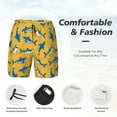 thumbnail image 5 of Balery Shark Print Mens Swim Trunks Swim Shorts for Men Quick Dry Inseam Beach Shorts with Compression Liner Pocket-Large, 5 of 9