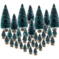 thumbnail image 4 of 45 PCS Artificial Mini Christmas Trees  Bottle Brush Trees Christmas Village Trees with Wood Base  Small Sisal Tree for Tabletop Christmas Decor Holiday Winter Christmas Table Decorations, 4 of 9