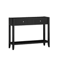 thumbnail image 2 of 29.53" Tall Console Table with Drawers, Narrow Wood Accent Sofa Behind Couch Entryway Table with Storage Shelf for Front Hall, Hallway, Living Room, 2 of 12
