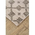 thumbnail image 3 of Feizy Parker Modern Diamond, Ivory/Gray, 5' x 8' Area Rug Sheen Handmade Mid-Century Modern Design Carpet for Living Dining Bed Room, 3 of 5