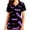 E, variant on RKSTN Women's Halloween Printed Scrub Top, Short Sleeve, V-Neck, with Pockets, Casual