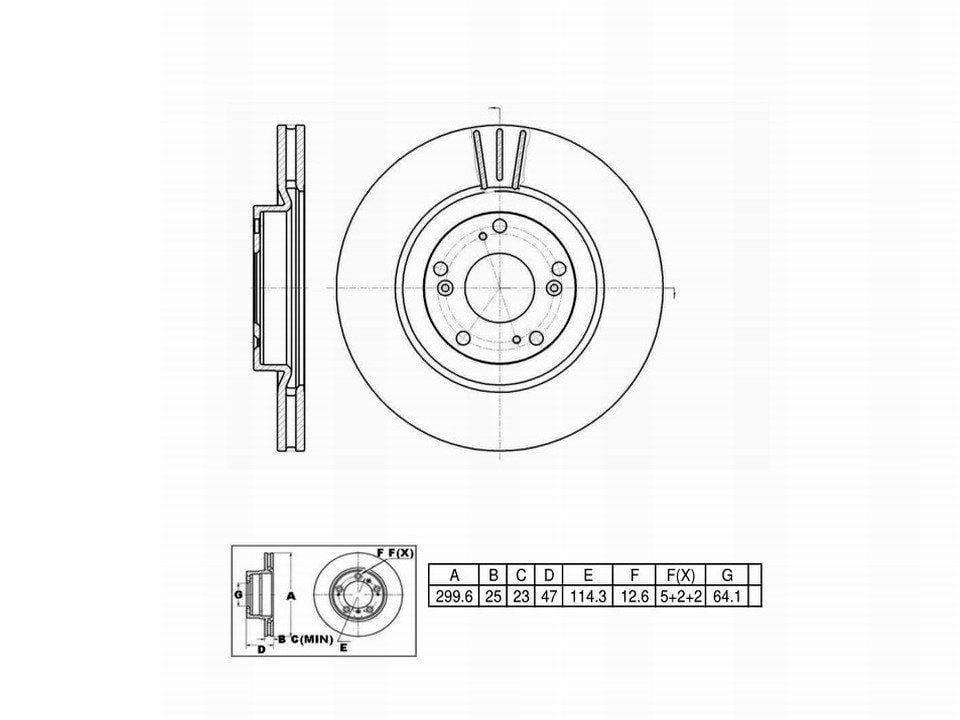 Winstop Brake Rotor, Front WS247395, Acura RSX 2006-2002