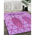 thumbnail image 3 of Ahgly Company Machine Washable Indoor Rectangle Transitional Violet Purple Area Rugs, 2' x 5', 3 of 7