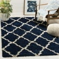 thumbnail image 3 of SAFAVIEH Dallas Logan Geometric Shag Area Rug, Navy/Ivory, 5'1" x 7'6", 3 of 6