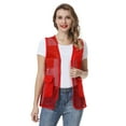 thumbnail image 4 of TOPTIE Adult Mesh Vest Zipper Supermarket Team Volunteer Multi-pocket Uniform Vest, 4 of 6