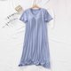 thumbnail image 1 of HongQid Womens Nightgowns Short Sleeve Sleepwear Crew Neck Loungewear Color Block Nightshirt Summer Dresses, 1 of 8