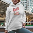 thumbnail image 2 of My Bells Don't Jingle Without Coffee, Retro Christmas Art Merch Gift, White Hooded Sweatshirt or Hoodie, Large, 2 of 5