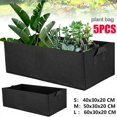 thumbnail image 2 of PENGXIANG 5PCS Rectangle Raised Plant Bed Garden Planter Elevated Vegetable Box Breathable Planting Grow Bag, 2 of 14