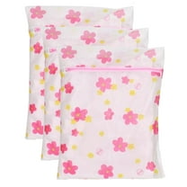 3 Mesh Laundry Wash Bags Zippered Delicate Lingerie Socks Bra Clothes Basket Net