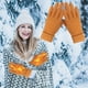 thumbnail image 4 of Guantes de invierno para mujer - Guantes de clima frío con pantalla táctil, punto grueso antiviento con puño elástico, 1 par, 4 of 4
