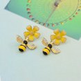 thumbnail image 5 of Girls Cute Bee & Flower Stud Earrings, 5 of 5