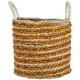 thumbnail image 3 of Northlight Set of 4 Striped Woven Seagrass Round Baskets with Handles 13.5", 3 of 6