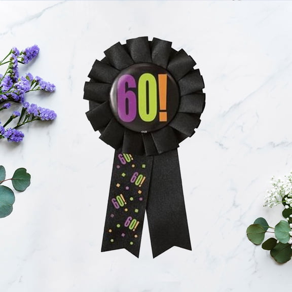 PENIKOKO 2-Pack Birthday Party Accessories Black Novelty Brooches Decorative Pins for Celebrations