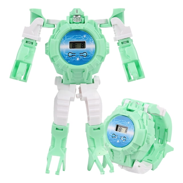 RYRDWP Children's Cartoon Robot Deformation Watch Toy Robot Watch Creative Gift