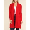 thumbnail image 5 of Doublju Women's Lightweight Long Sleeve Open Front Long Cardigan Sweaters, 5 of 5