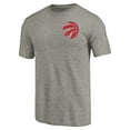 thumbnail image 2 of Men's Gray Toronto Raptors Primary Logo Left Chest Distressed Tri-Blend T-Shirt, 2 of 3