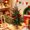 A, variant on Artificial Mini Artificial Christmas Tree, PVC Tabletop Holiday Decor with Red Berry Accents and Wrapped Base for Home Office Mantel or Shelf 17.72 in