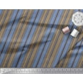 thumbnail image 3 of Soimoi Brown Cotton Voile Fabric Vertical Stripe Fabric Prints By Yard 42 Inch Wide, 3 of 3
