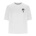 thumbnail image 5 of CFLVAEK Hawaii T Shirts for Men Big and Tall T Shirt Loose Fit Short Sleeve Tshirts Comfy Crew Neck Tshirt Summer Beach Vacation Tops White XL, 5 of 5