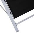 thumbnail image 5 of vidaXL Chaise Longue Textilène et Aluminium Noir, 5 of 5