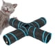 thumbnail image 4 of Pet Play Tunnel, 4 Way Cat Tube Peek Hole Toy Poliéster Para Perros Y Gatos Amonsee No, 4 of 7