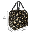 thumbnail image 3 of Fotbe Christmas Gold Deers Bolsa Térmica con Estampado y Forro de Aluminio Grueso Bolsa de Almuerzo con Bolsillo Frontal para Hombres y Mujeres, Ideal para Trabajo, Escuela, 3 of 8