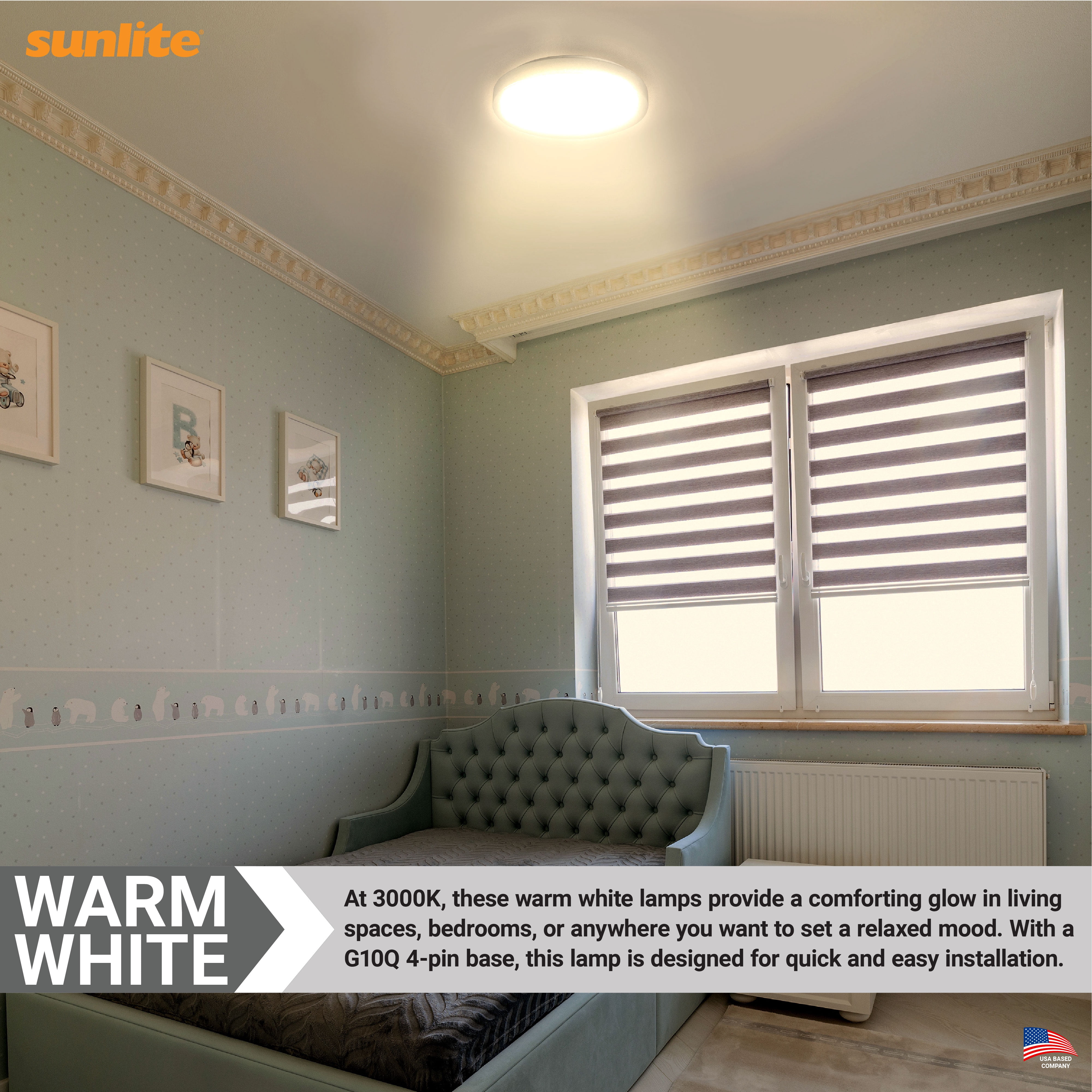Sunlite 41936 8" T9 Circline Fluorescent Lamp – 22W, 1250 Lumens, 3000K Warm White, G10Q 4-Pin, 2-Pack