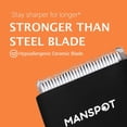 thumbnail image 4 of MANSPOT Manscape - Cortadora de pelo para ingle y cuerpo para hombres, cortadora eléctrica de bolas, afeitadora púbica, kit Manscape con 4 protectores, cabezales de cuchillas de cerámica reemplazables, 4 of 5